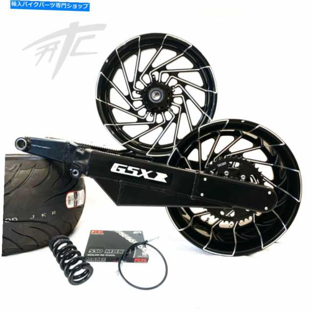 ホイール GSXR 360 OSDファットタイヤキットBLKメイヘムホイールホワイトロゴ08-20スズキGSXR 600 750 GSXR 360 OSD FAT TIRE KIの通販は
