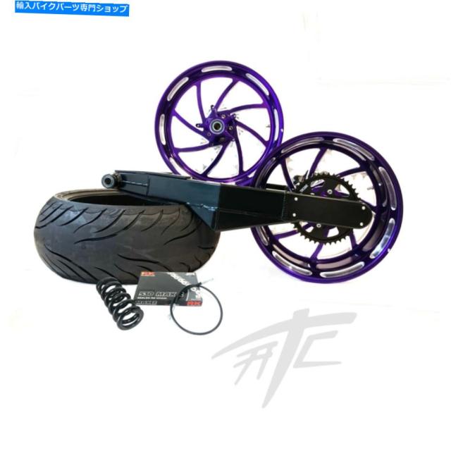 ホイール 早見240太ったタイヤキット紫色のピラニャホイールブラックアーム13-20鈴木隼人 HAYABUSA 240 FAT TIRE KIT PURPLE PIRの通販は