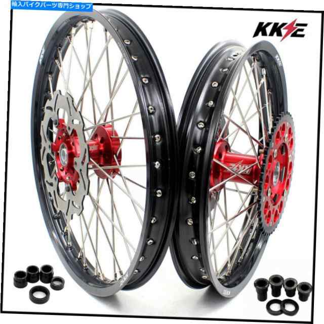 ホイール 鈴木RM125 2001-2007 RM250 2008ビレットブラックリムCNC用KKE 21/19 MXホイール KKE 21/19 MX Wheels for Suzuki RM12の通販は
