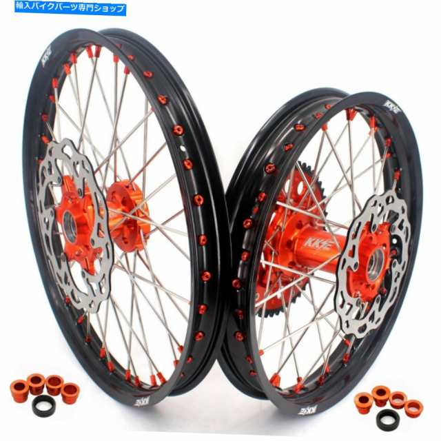 ホイール KKE 21/19 MXオートバイホイールセットフィットFOR EXC-F XCW 125-530 2003-2020 KKE 21/19 MX Motorcycle Wheels Set の通販は