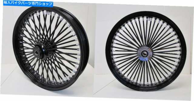 ホイール DNAマンモス脂肪52スポーク21x3.5 / 18x5.5ブラックホイール&スポークハーレー DNA MAMMOTH FAT 52 SPOKE 21x3.5 / 18の通販は