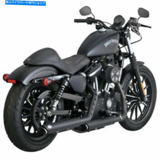 マフラー バンス＆ハインズブラックツインスラッシュ3 "スリップオンマフラーズハーレーXL Sportster 14-19 Vance & Hines Blackの通販は