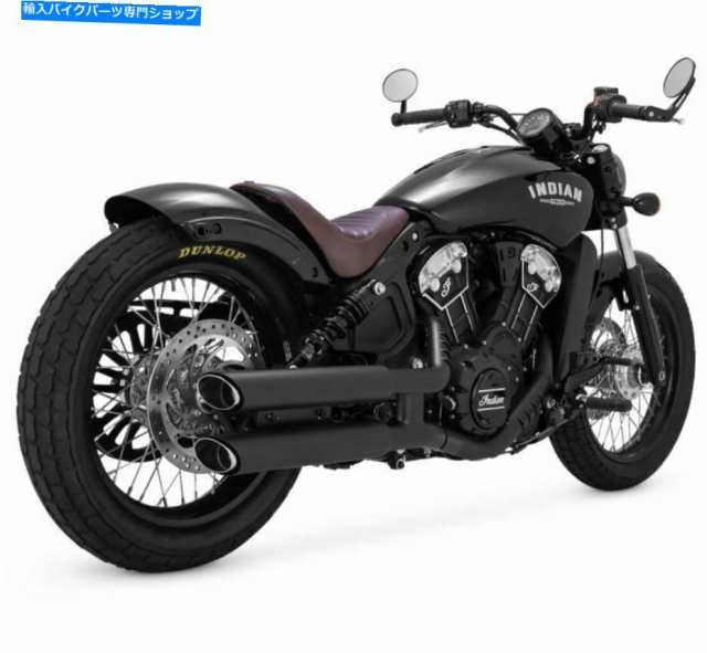 マフラー インディアン - マットブラック 48623 Vance & Hines Twin