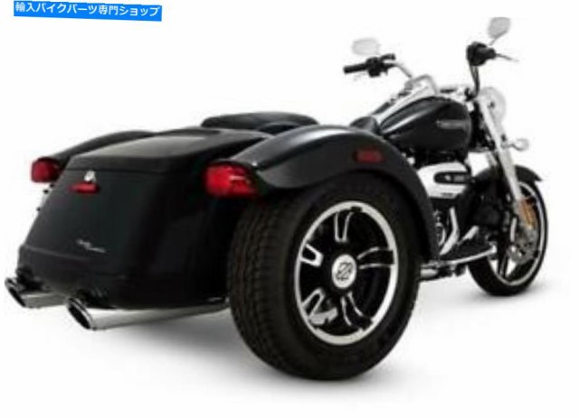 マフラー バンスハインズツインスラッシュラウンドマフラーズクロームハーレーFLRTフリーホイレラー2017-2021 Vance Hines Twin の通販は