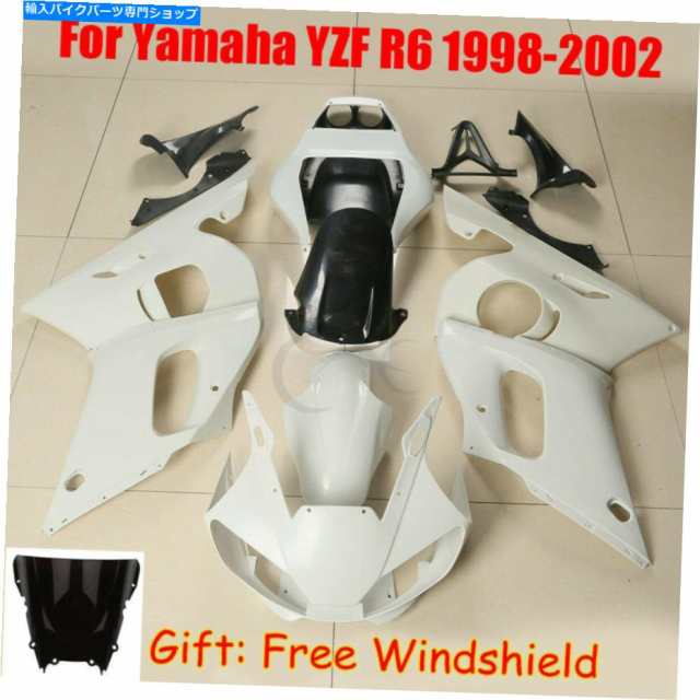 フェアリング ABS未装飾ヤアリングマークヤマハYZF R6 1998-2002 2005 06-07 08-07 08-16用品 - オリジナルのタイトルを示す ABSの通販は