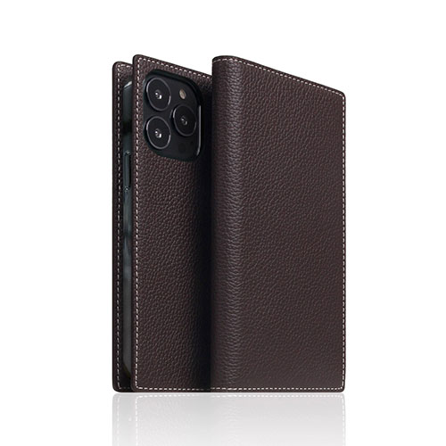SLG Design Full Grain Leather Case for iPhone 14 Pro ブラウンクリーム 手帳型 SD24328i14PBCの通販は