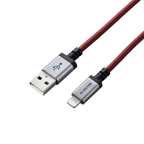 5個セット エレコム Lightningケーブル/高耐久/2.0m/レッド MPA-UALS20RDX5の通販は