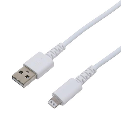 【5個セット】 ミヨシ 柔らか超高耐久ライトニングケーブル ホワイト 0.5m SLC-YS05/WHX5の通販は 8,434円