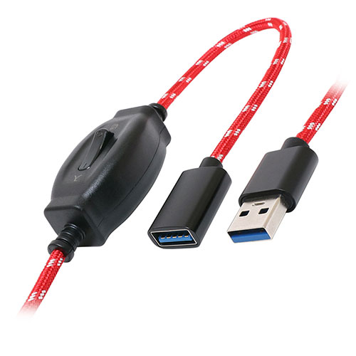 【5個セット】 ミヨシ ON OFFスイッチ付USB延長ケーブル 0.5m USB-EXS35/RDX5の通販は