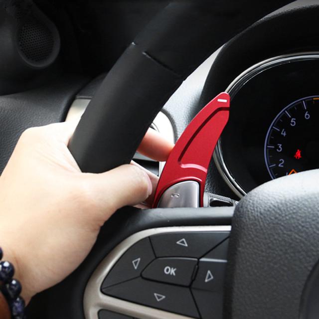 レッド Mopai Abs 車ステアリングホイールギアパネルパドルシフト装飾トリムジープグランドチェロキー 14 の通販はau Pay マーケット オータムネットショップ