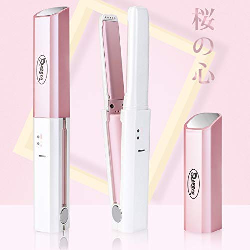 送料無料 コードレス ヘアアイロン 2way ストレートアイロン ミニ