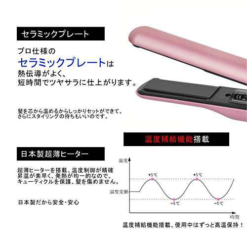 送料無料 ヘアアイロン コードレス ストレート 2way カール メンズ ミニ 26mm 女性 ポーチ付き ローズゴールド の通販はau Pay マーケット Odd Eye