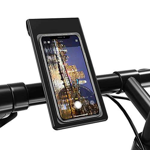 Outangel 自転車 スマホホルダー バイク 防水 防塵 360度回転 オートバイ スマートフォン 防水バッグ に適用iphone Android 多機種対応 の通販はau Pay マーケット Enlarge