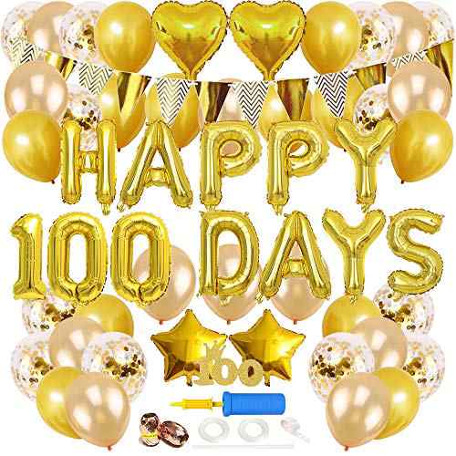 送料無料stshell 誕生日 飾り付け 風船 100日お祝い パーティー飾り Happy 100 Days バルーン パーティー 装飾 バースデー ガーランド バの通販はau Pay マーケット セイント