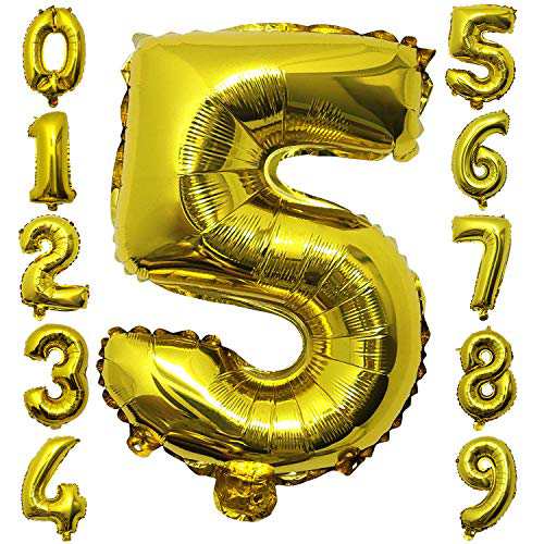 送料無料数字バルーン 5 バースデー パーティー 誕生日 風船 飾り セット ゴールデン 16inch 40cm 5 の通販はau Pay マーケット セイント