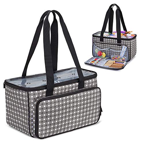 送料無料yarwo 編み物バッグ 毛糸 編み棒 最大35 5cm かぎ針 編み物用品 収納 整理 クリスマスプレゼント グレードットの通販はau Pay マーケット セイント