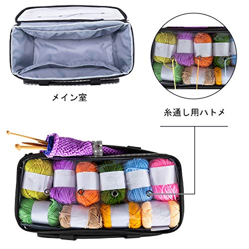 送料無料yarwo 編み物バッグ 毛糸 編み棒 最大35 5cm かぎ針 編み物用品 収納 整理 クリスマスプレゼント グレードットの通販はau Pay マーケット セイント