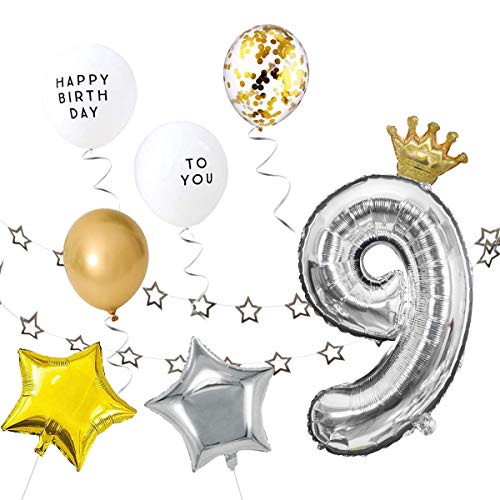 送料無料o Life 9歳 誕生日 飾り付け バルーンセット 数字風船 誕生日バルーン 大きい 星 ガーランド 女の子 男の子 お祝い バースデーパの通販はau Pay マーケット セイント