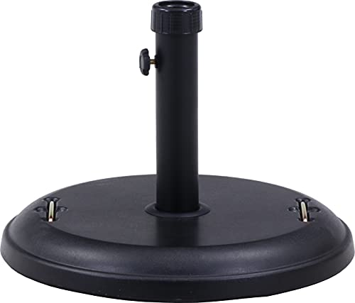 不二貿易 パラソルベース 22kg 幅48*奥行48*高さ37* ブラック ガーデン パラソルスタンド 持ち手付 ボルト固定 75818の通販は