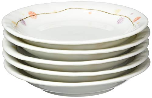 美濃焼 小皿 取り皿 5枚セット 花てまり 約直径12cm 食器セット 陶器 電子レンジ 食洗機対応 日本製 145453(5)