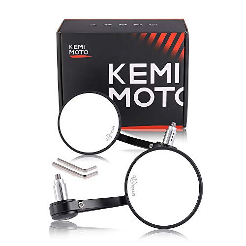 【サイズ:丸型】KEMIMOTO バーエンドミラー オートバイミラー バイク用