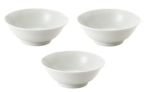 ヤマ吾陶器 ラーメン鉢 らーめん鉢 どんぶり 丼 器 食器 セット 白 シンプル ホワイト 1000ml 白磁ラーメン丼(3個組)