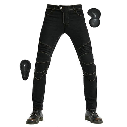 [RENHE] バイク用パンツ メンズ ライディングパンツ プロテクター付き ライダースパンツ 春夏秋冬 バイク用ズボン バイク用ジーンズ 伸縮性 レーシングパンツ 耐磨 ブラック Mサイズの通販は 6,013円