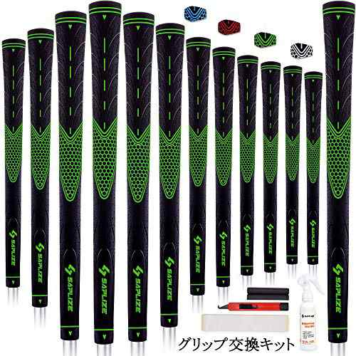 【13本交換キット・溶液付き】SAPLIZE セープライズ クラブグリップ 滑り止めラバー 摩耗しにくい （テープ15枚、カッター、ラバークランプ、溶剤、マニュアル）の通販は