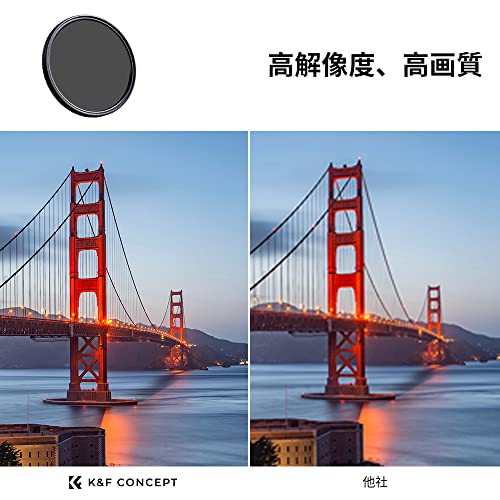 K&F Concept 43mm 可変NDフィルター ND2-ND32 X状ムラなし 日本製AGC光学