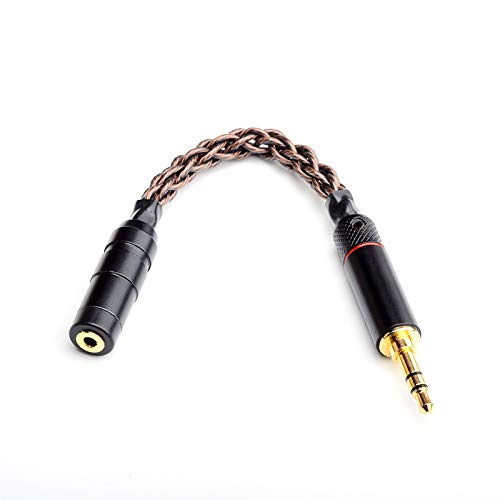 okcsc Lin08 変換ケーブル バランス接続 ケーブル イヤホン ジャック 変換 3.5mm 3極（オス）* 2.5mm 4極（メス）8芯 15cm 単結晶銅の通販は