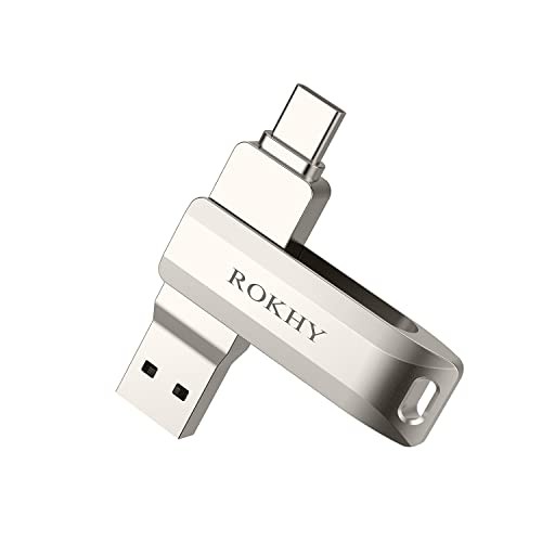 ROKHY フラッシュドライブ256GB TypeC*USB3.2 高速OTGヂュアルフラッシュディスク アンドロイドスマホ・PC、MacBook,Chromebook Pixel対応- 256GBの通販は