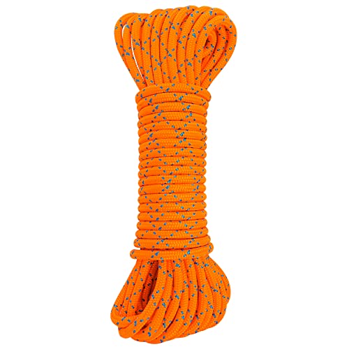 GM CLIMBING UIAA CE 認証 8mm アクセサリーコード ダブルブレード構造 カットサイズ プルージック ランヤード ストラップ作り用 コード クライミング アーボリスト アウトドア使用 オレンジ/ブラの通販は