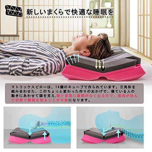 F1F2 枕 首枕 まくら 快眠枕 安眠枕 低反発枕 無重力枕 独自なキューブ