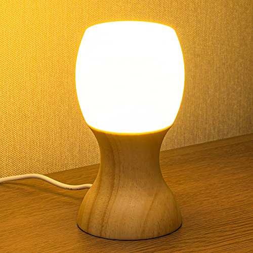 LEDの木製の電気スタンドベッドサイドランプ テーブルランプ ナイトライト 調光