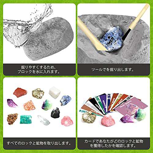 Xxtoys 鉱石 発掘 キット おもちゃ 宝石 鉱石標本 発掘おもちゃ アメジスト 12個セット 子供 地質学 地質科学キット プレゼント ギフトの通販はau Pay マーケット Doramun