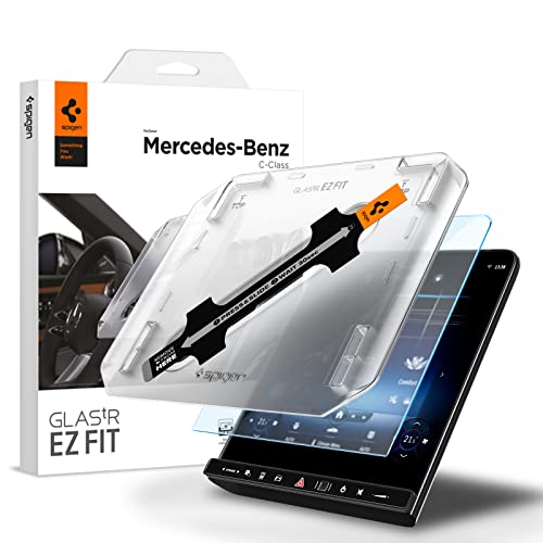 Spigen EZ Fit ガラスフィルム メルセデス ベンツ Cクラス 2022年 W206 用 貼り付けキット付き アンチグレア加工 Mercedes Benz cクラス 2022 対応 さらさら AG 保護 フィルム 1枚入の通販は