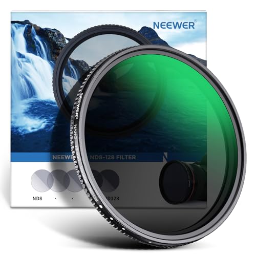 NEEWER 72mm 可変NDフィルター ND8-ND128 (3-7ストップ) X状ムラなし HD光学ガラス 30 層ナノコーティング 撥水防汚キズ防止 超薄型 クリーニングクロス付き 7,168円