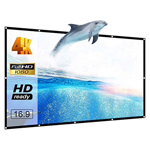 LNGOOR プロジェクター スクリーン シワなし (取り付けのツール付き) サイズ 16:9 持ち運び ホームシアタースクリーン 投影用 会議 教室 屋外屋内用 映画 スクリーン (150インチ)の通販は