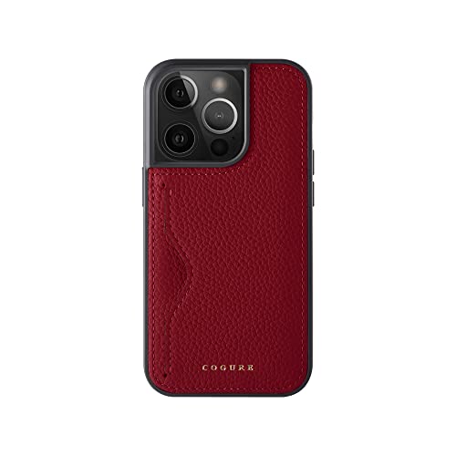 COGURE コグレ iPhone13Pro ケース 本革 シュリンクカーフレザー カード入れ シンプル おしゃれ ギフトボックス付き COPC1 レッド【Red】の通販は 7,147円
