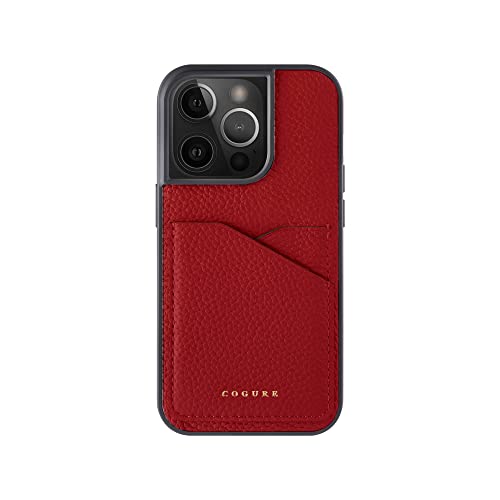 COGURE コグレ iPhone13Pro ケース 本革 シュリンクカーフレザー カード入れ シンプル おしゃれ ギフトボックス付き COPC2 レッドの通販は 5,227円