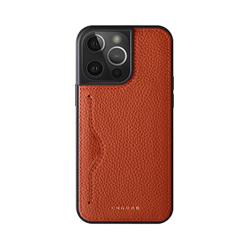 COGURE コグレ iPhone13ProMax ケース 本革 シュリンクカーフレザー カード入れ シンプル おしゃれ ギフトボックス付き COPC1 オレンジ【Orange】の通販は