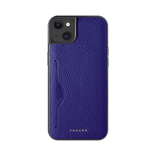 COGURE コグレ iPhone14Plus ケース 本革 シュリンクカーフレザー カード入れ シンプル おしゃれ ギフトボックス付き COPC1 ブルーロワイヤル【BlueRoyale】の通販は 7,147円