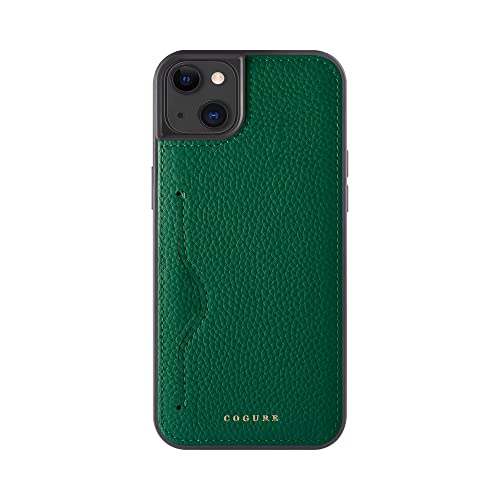 COGURE コグレ iPhone14Plus ケース 本革 シュリンクカーフレザー カード入れ シンプル おしゃれ ギフトボックス付き COPC1 グリーン【Green】の通販は