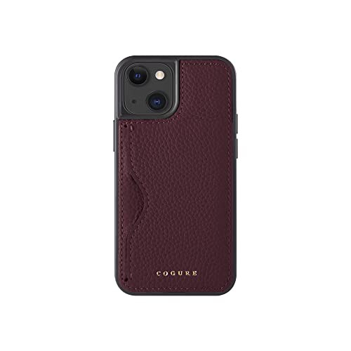 COGURE コグレ iPhone13Mini ケース 本革 シュリンクカーフレザー カード入れ シンプル おしゃれ ギフトボックス付き COPC1 ワインレッド【WineRed】の通販は