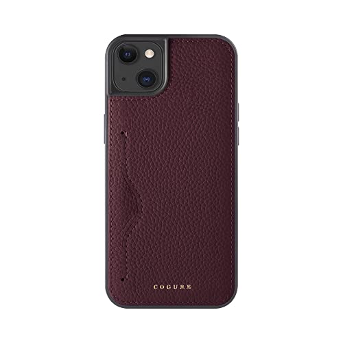 COGURE コグレ iPhone15Plus ケース 本革 シュリンクカーフレザー カード入れ シンプル おしゃれ ギフトボックス付き COPC1 ワインレッド【WineRed】の通販は 5,861円