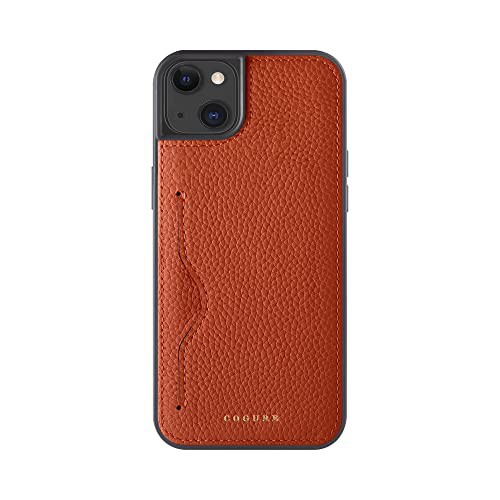 COGURE コグレ iPhone15Plus ケース 本革 シュリンクカーフレザー カード入れ シンプル おしゃれ ギフトボックス付き COPC1 オレンジ【Orange】の通販は