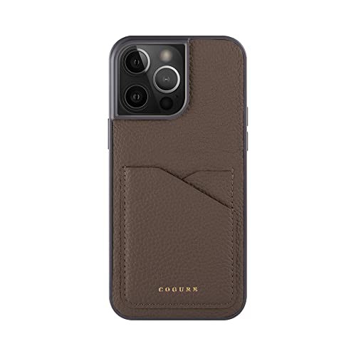 COGURE コグレ iPhone15ProMax ケース 本革 シュリンクカーフレザー カード入れ シンプル おしゃれ ギフトボックス付き COPC2 エトープの通販は