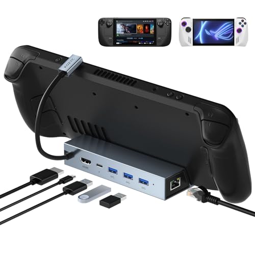 Steam デッキ用ドッキングステーション、KOZYC USB-C ドック 6-IN-1 USB C ハブ ドッキングステーション 、HDMI 4K 60Hz、1Gbps RJ45 イーサネット、USB 3.0 5Gbps ポート 3 つ、Stream Deck/Rog Ally/Legion Go用の100W充の通販は 5,152円