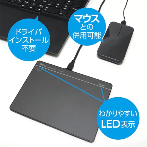 ミヨシ MCO windows10マルチジェスチャ対応 なめらかUSBタッチパッド TTP-US01/BK  タッチパッド ミヨシ MCO TTP-US02&frasl;BK BLACK USB