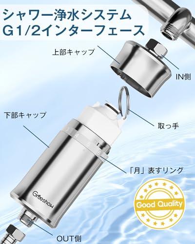 Greeshow GS-2835 浄水 カートリッジ 塩素除去 シャワー用浄水器